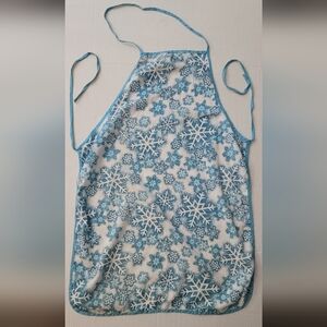 Apron lightweight tie unisex winter wonderland frozen snowflakes